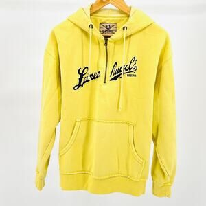 Vintage 90s Artisans Yellow Cotton Casual Streetwear Leinenkugel's Beer Hoodie